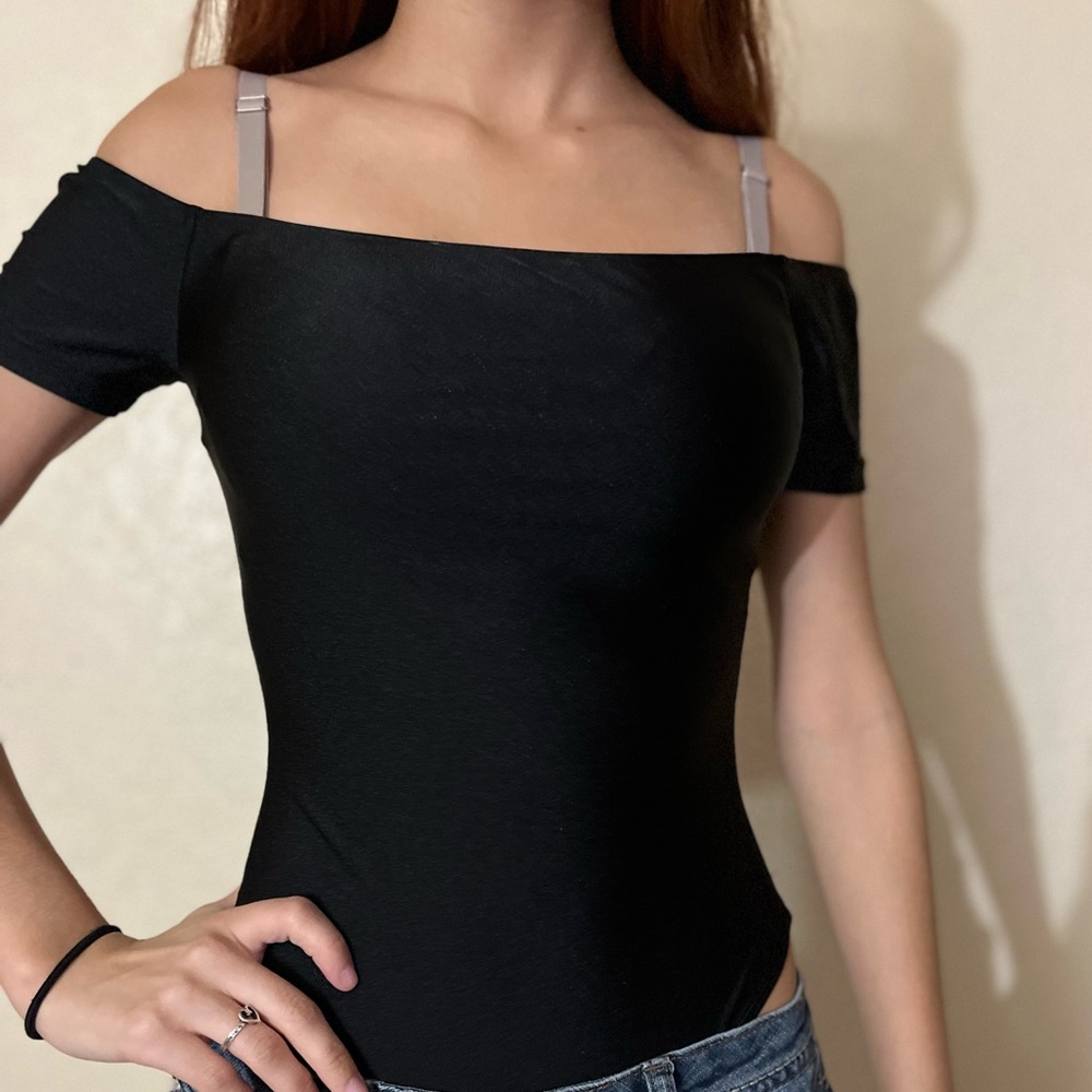 Forever 21 Black Off-Shoulder Bodysuit